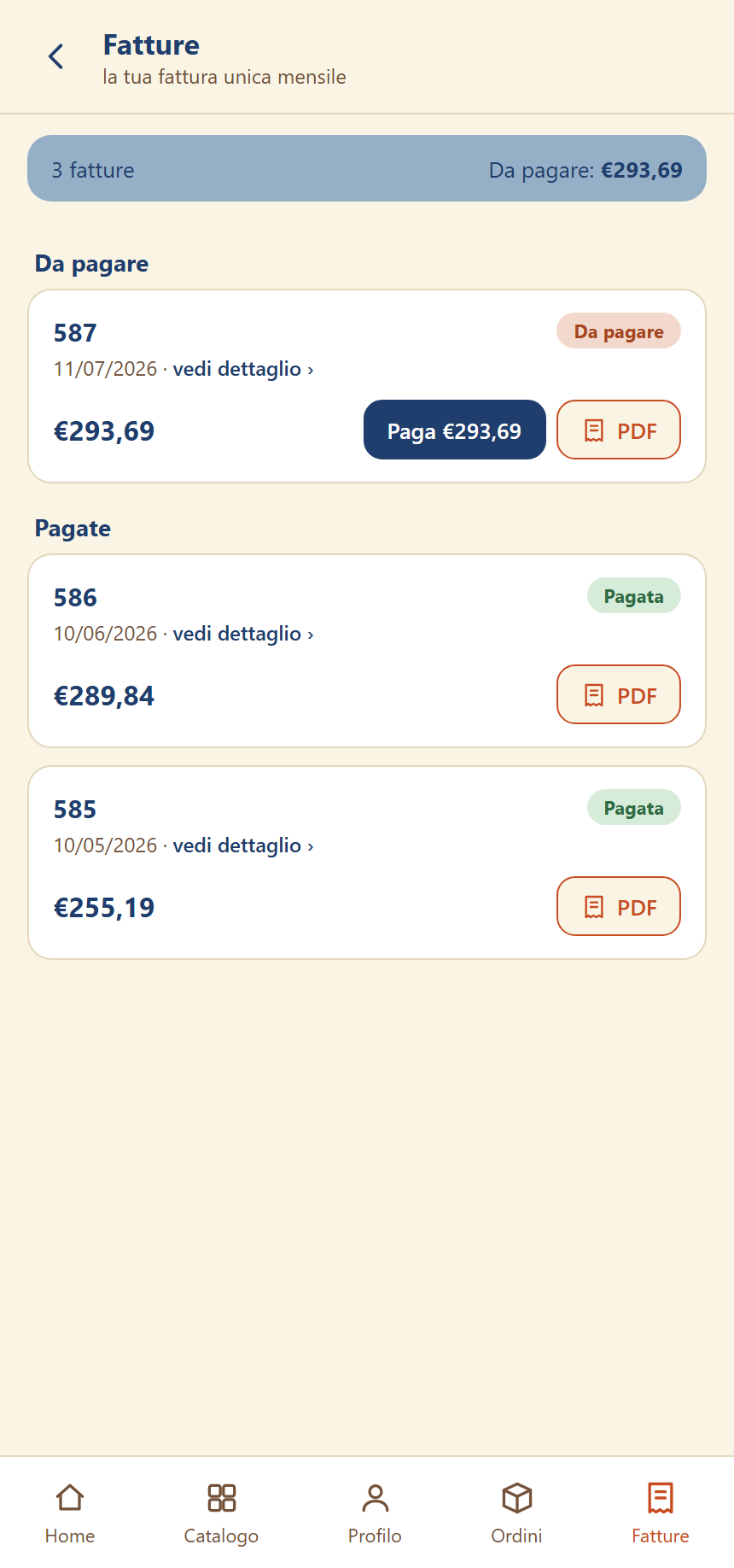 App folari: fatture da pagare e pagate